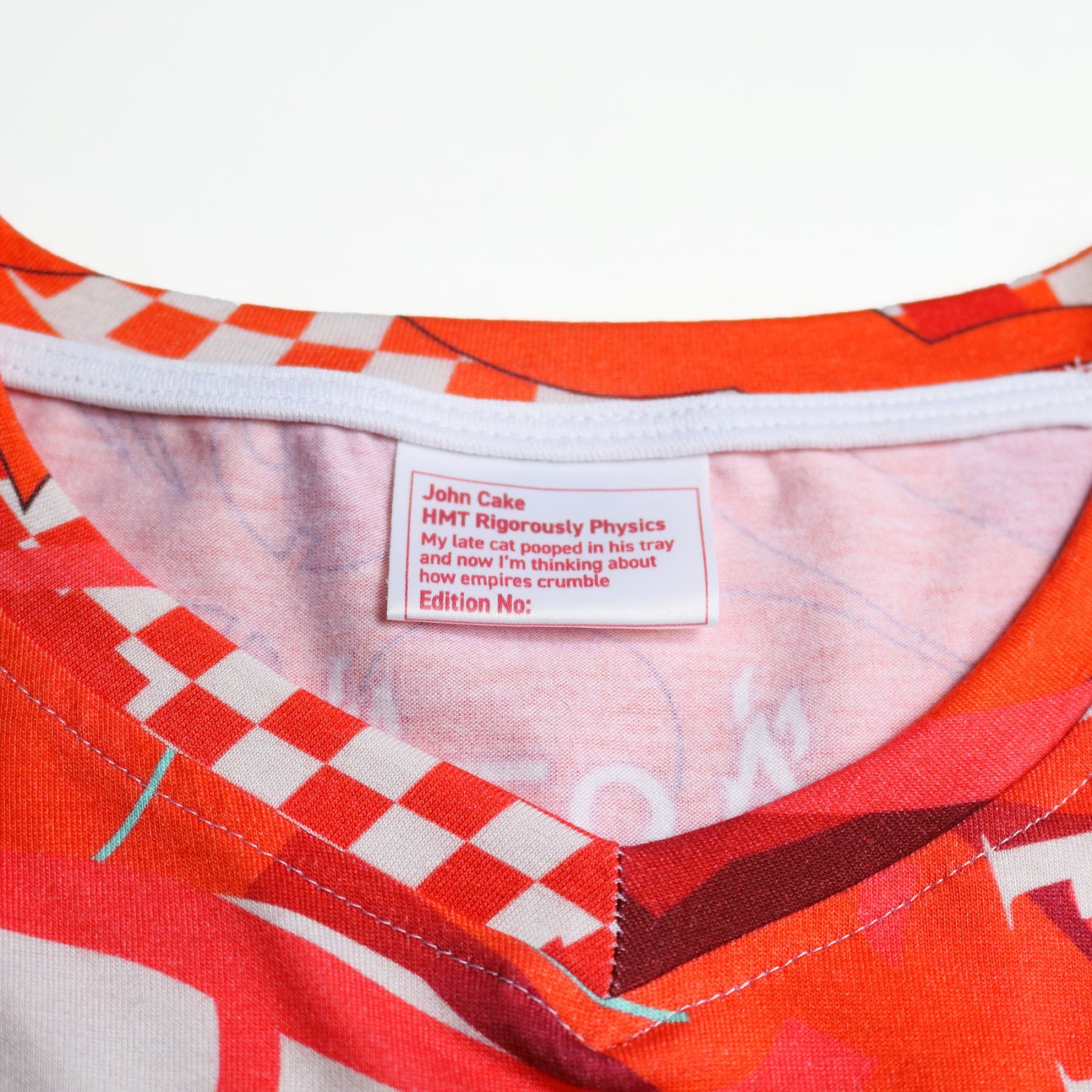 HMT Rigorously Physics — Custom Football Shirt Collar Detail